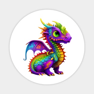 Cute Rainbow Dragon Magnet